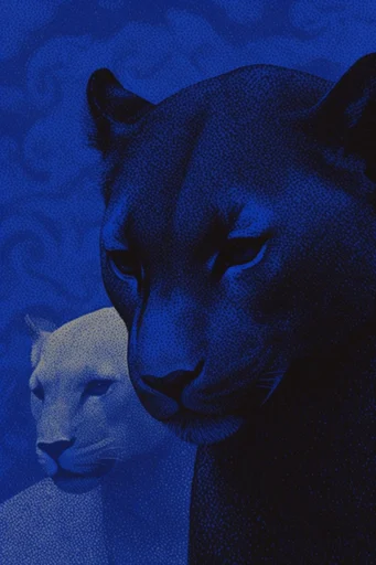 Monochromatic Cobalt Noir style AI image example 3