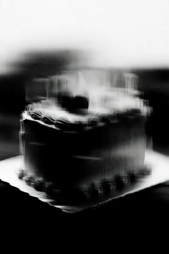 Spectral Motion Noir style reference image — lo-fi experimental printmaking