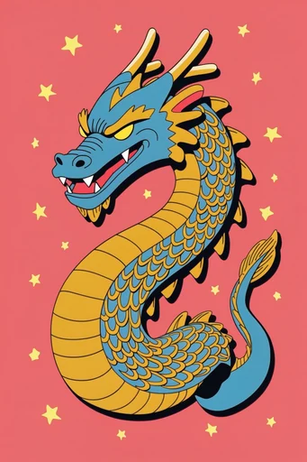 Bold Retro Pop Illustration style reference image — flat graphic illustration