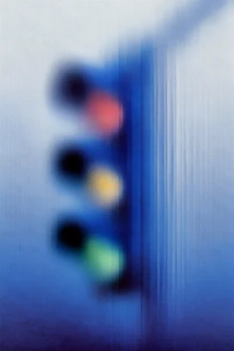 Ethereal Refracted Gradient style reference image — fluted glass refraction