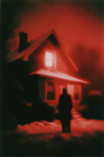 Crimson Noir Glitch style AI image example 4