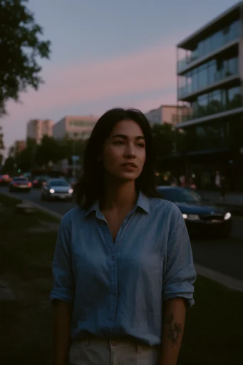 Nostalgic Cinematic Solitude style reference image — analog film grain