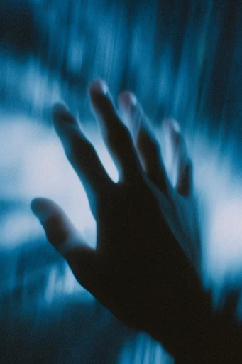 Kinetic Nocturnal Blur style reference image — heavy analog film grain