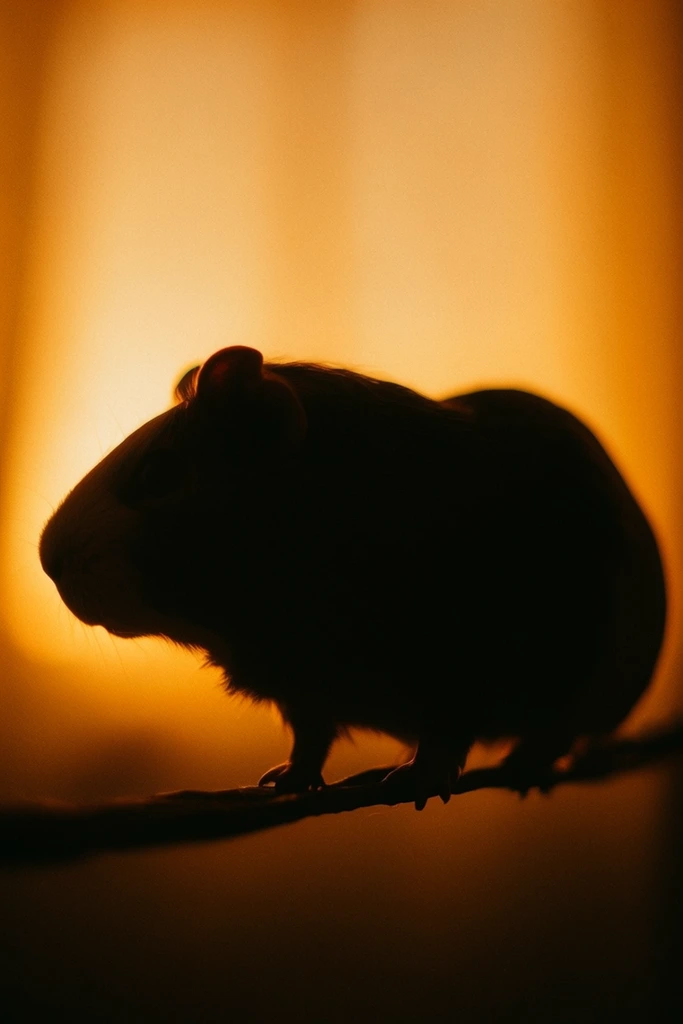 Luminous Amber Silhouette style AI image example 3