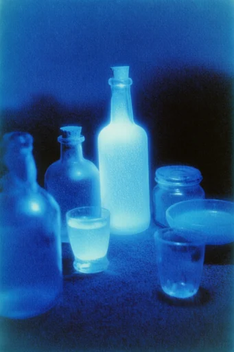 Luminescent Indigo Nocturne style reference image — deep indigo monochrome
