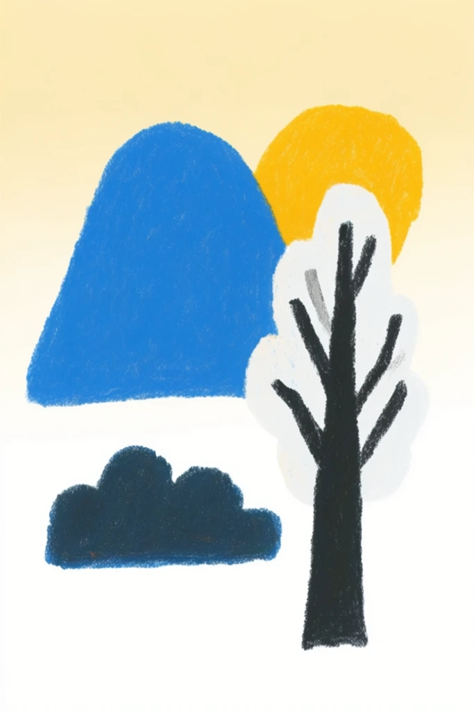 Textured Naive Minimalist style AI image example 2