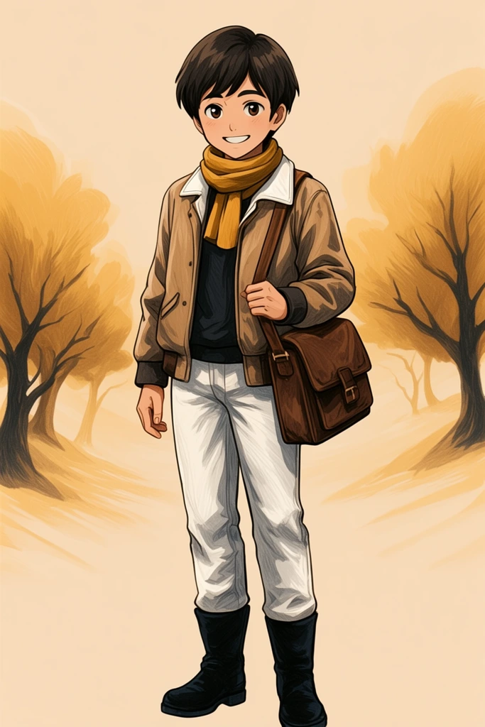 Warm Earthy Illustration style AI image example 2