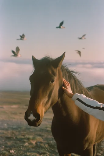Ethereal Cinematic Nostalgia style reference image — hazy golden hour light