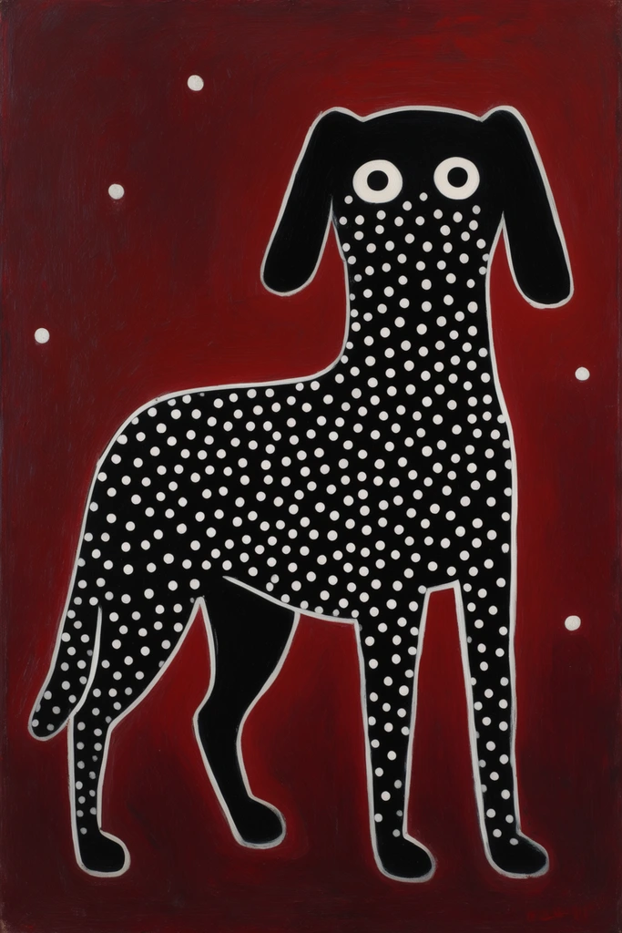Textured Naive Modernism style AI image example 3