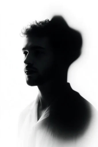 Ethereal Monochrome Silhouette style reference image — monochrome chiaroscuro