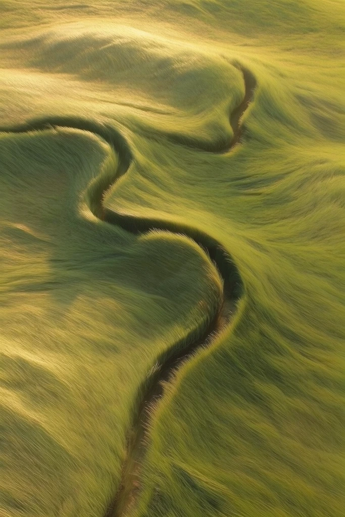 Sculptural Verdant Landscapes style AI image example 3
