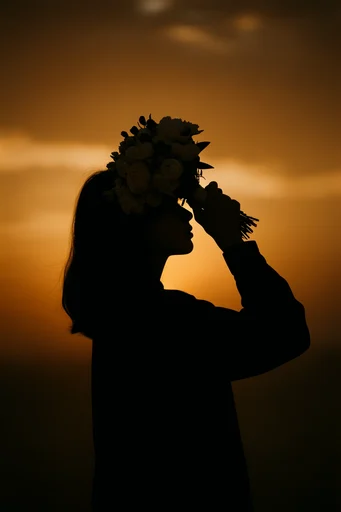 Luminous Amber Silhouette moodboard — generate AI images in this style