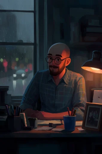 Atmospheric Somber Realism style reference image — melancholic solitude