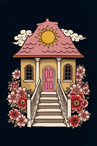 Modern Ukiyo-e Graphic style AI image example 4