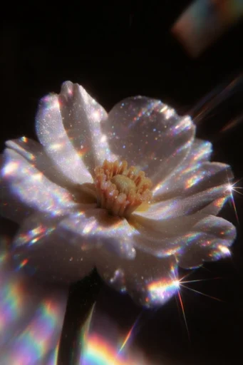 Cosmic Prismatic Glow style reference image — high contrast dark background