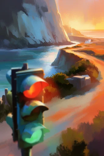 Vibrant Painterly Horizons style reference image — expressive brushstrokes