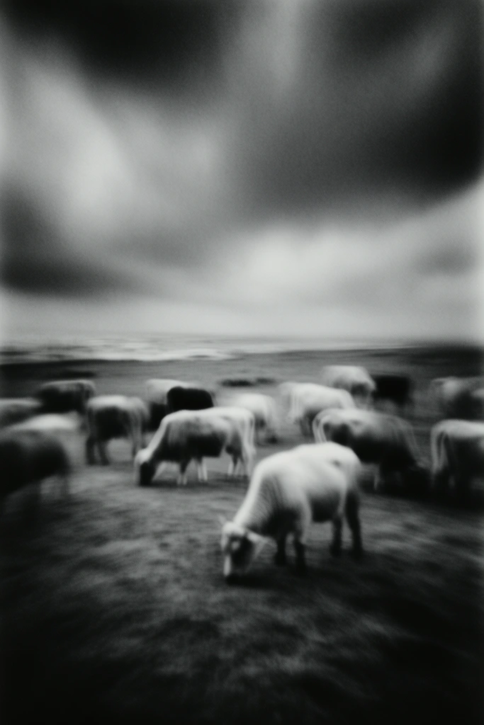 Monochrome Ethereal Tempest style AI image example 3