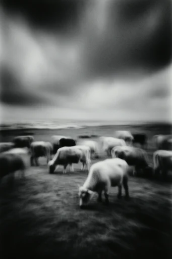 Monochrome Ethereal Tempest style AI image example 3