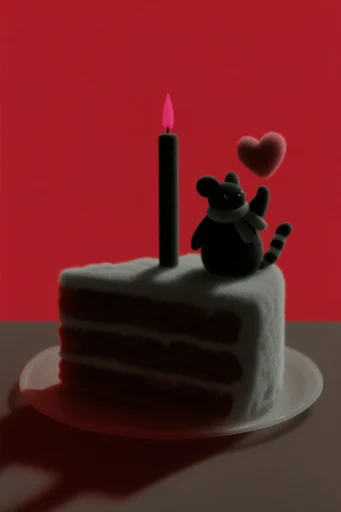 Crimson Velvet Surrealism style reference image — graphic illustration