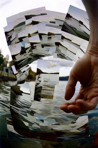 Surreal Geometric Urbanism style reference image — fisheye lens distortion