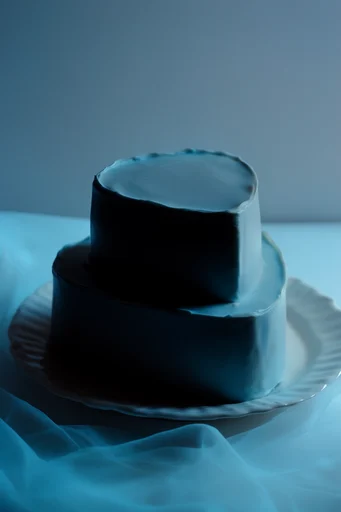 Cinematic Cyan Noir style reference image — minimalist sculptural composition