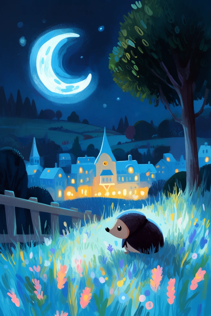 Luminous Nocturnal Storytelling style AI image example 3