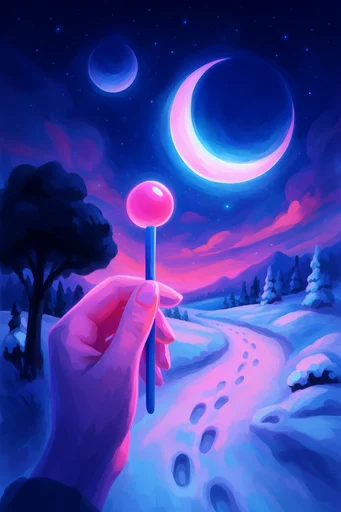 Luminous Cosmic Dreamscape style reference image — glowing neon palette