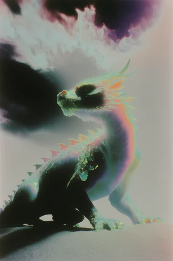 Spectral Organic Surrealism style reference image — solarized high contrast