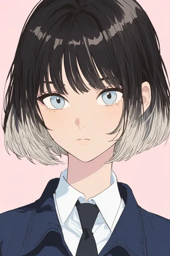 Minimalist Pastel Anime style reference image — sharp graphic quality