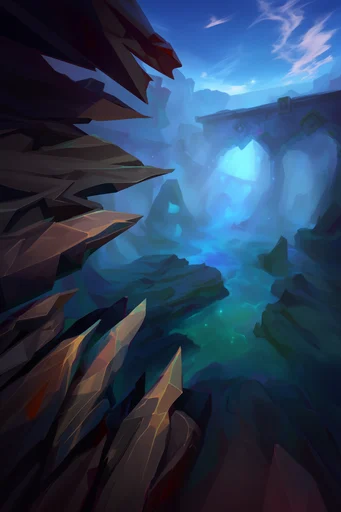 Luminous Abyssal Fantasy style reference image — stylized digital fantasy
