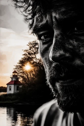 Cinematic Chiaroscuro Portraits style reference image — low-key cinematic noir