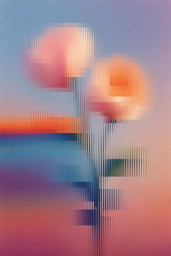 Luminous Glitch Spectrum style reference image — scanline texture
