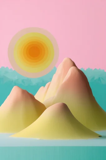 Surrealist Pastel Glitch style reference image — uncanny visual glitch
