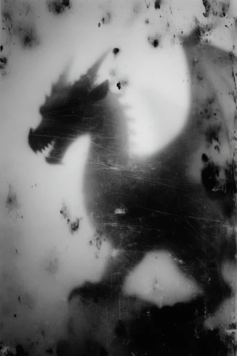 Ethereal Analog Noir style reference image — distressed analog texture