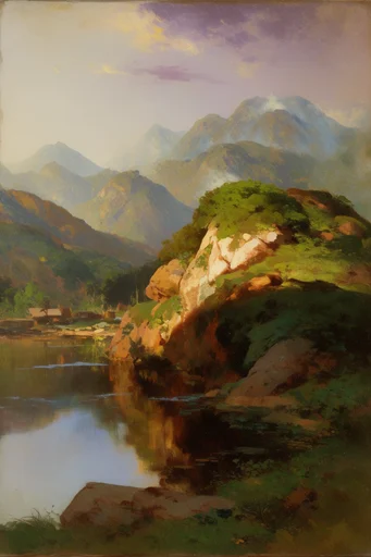 Romantic Pastoral Impressionism style reference image — impressionist oil painting