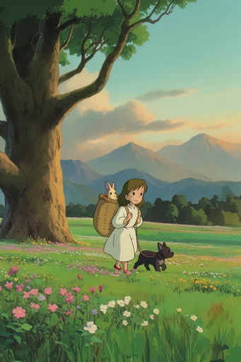 Nostalgic Pastoral Fantasy style reference image — Studio Ghibli inspired