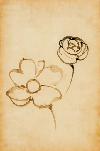 Timeless Monochromatic Sketch style reference image — vintage artist study