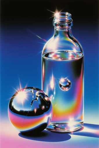 Prismatic Retro-Futurist Airbrush style reference image — chromatic aberration