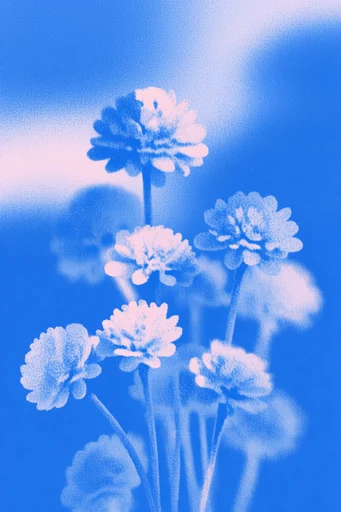 Vibrant Risograph Flux style reference image — retro-modern vector design