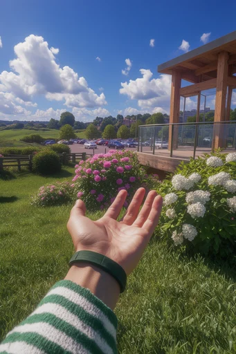 Ethereal Eco-Nostalgia style reference image — vibrant rolling hills