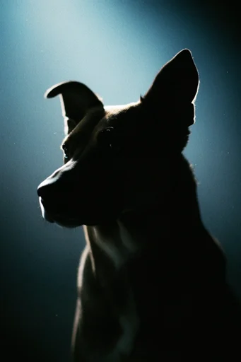 Cinematic Chiaroscuro Noir style reference image — intimate portraiture