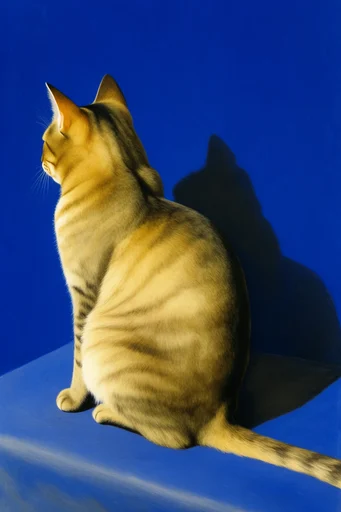 Velvet Surrealist Contrast style reference image — vibrant primary palette