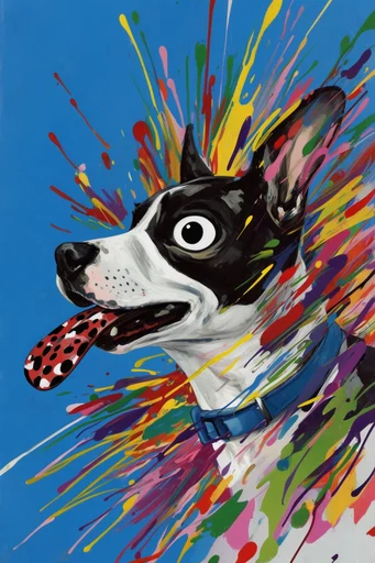 Dynamic Kinetic Collage style reference image — kinetic motion trails