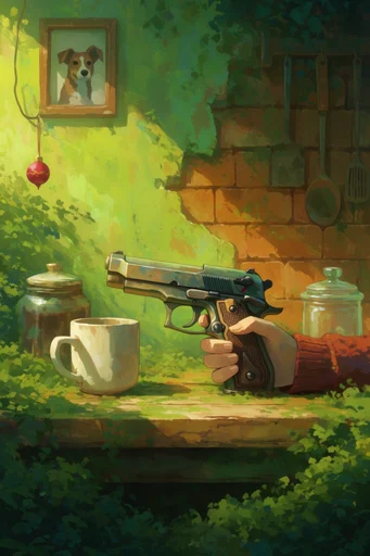 Lush Mythic Solarpunk style reference image — stylized digital painting