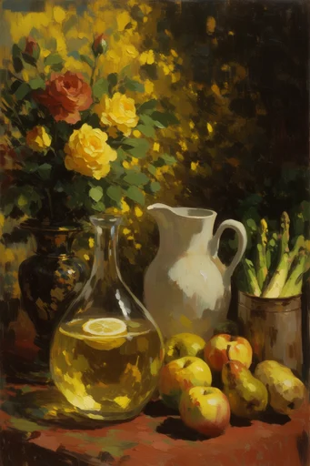 Romantic Pastoral Impressionism style reference image — dappled sunlight