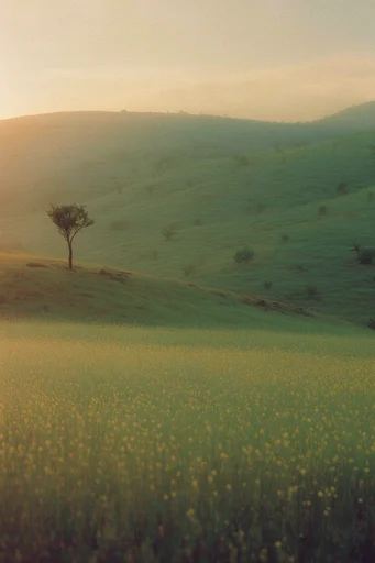 Melancholic Pastoral Surrealism style reference image — melancholic liminal space