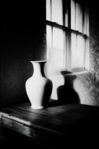 Gritty Cinematic Monochrome style reference image — high contrast black and white