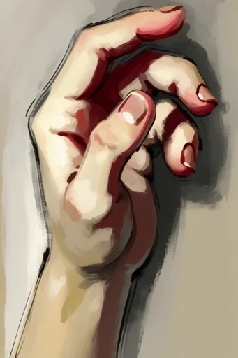 Textured Dramatic Realism style reference image — expressive sketchy line art