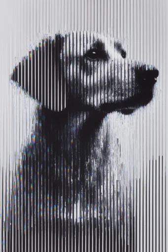 Synthetic Glitch Core style reference image — textural distortion