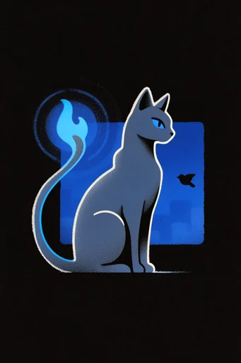 Nocturnal Graphic Minimalism style AI image example 3